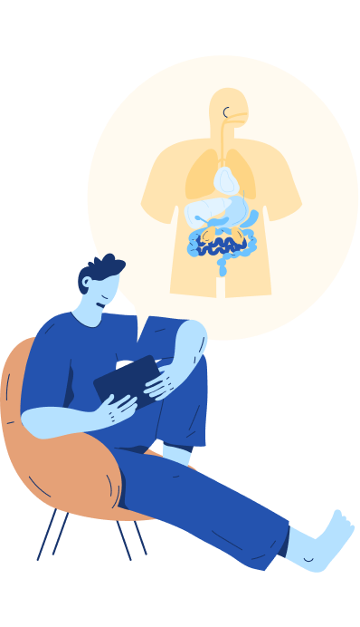 Person reading a book searching for the best treatment options