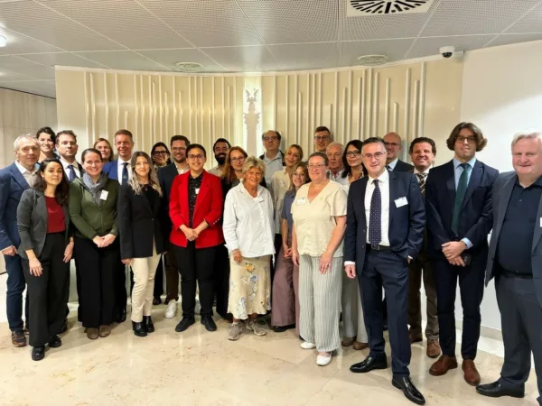 Picture of all the members involved in the BCLEAR project, standing next to each other.